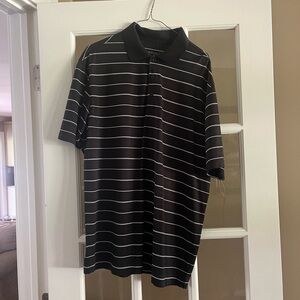 Nike Black and White Polo Shirt